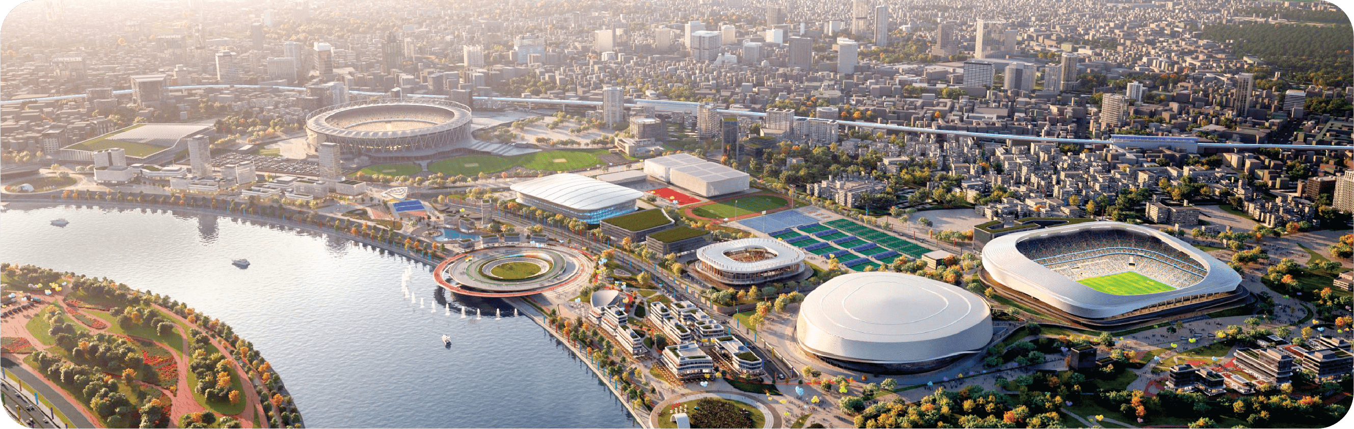 Vibrant sports and entertainment district